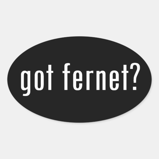 Heb je Fernet? Ovale Sticker (Voorkant)