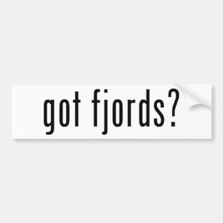 Heb je fjords? bumpersticker