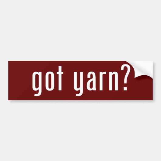 Heb je garen? bumpersticker (Voorkant)