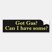 Heb je gas? Mag ik wat? Bumpersticker (Voorkant)