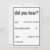 Heb je gehoord? Aangepaste details toevoegen Minim Kaart (Voorkant)