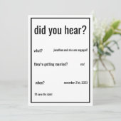 Heb je gehoord? Aangepaste details toevoegen Minim Kaart (Staand voorkant)