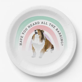 Heb je gehoord, Rainbow en Sheltie Dog Papieren Bordje