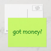 Heb je geld? Ansichtkaart Briefkaart (Voorkant / Achterkant)