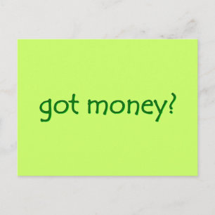 Heb je geld? Ansichtkaart Briefkaart