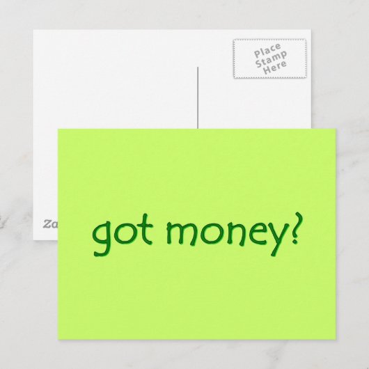 Heb je geld? Briefkaart (Voorkant / Achterkant)