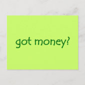 Heb je geld? Briefkaart (Voorkant)