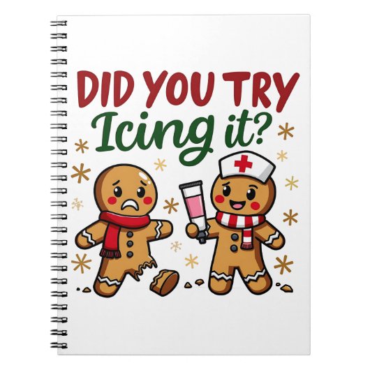 Heb je geprobeerd het grappige peperkoekverpleging notitieboek (Voorkant)