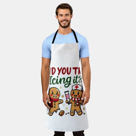 Heb je geprobeerd het grappige peperkoekverpleging schort (Gedragen)