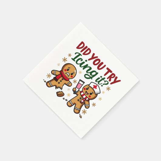Heb je geprobeerd het grappige peperkoekverpleging servet (Hoek)