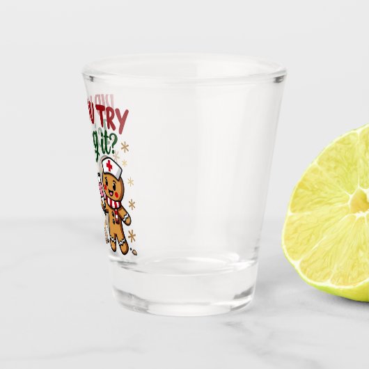 Heb je geprobeerd het grappige peperkoekverpleging shot glas (Rechts)