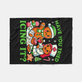 Heb je geprobeerd het te bevriezen Kerst Gingerbre Fleece Deken (Voorkant (Horizontaal))