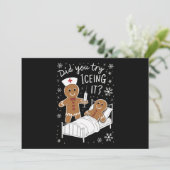 Heb je geprobeerd het te bevriezen schoolverpleegs feestdagenkaart (Staand voorkant)