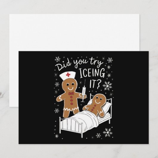 Heb je geprobeerd het te bevriezen Verpleegster Ke Feestdagenkaart (Voorkant / Achterkant)