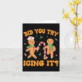 Heb je geprobeerd het te ijssen kerst peperkoek ve kaart (Gele Bloem)