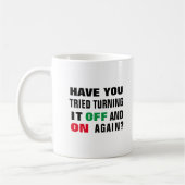 Heb je geprobeerd het uit te zetten en weer op te  koffiemok (Links)