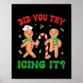 Heb je geprobeerd Ice It Retro Christmas Gingerbre Poster (Voorkant)