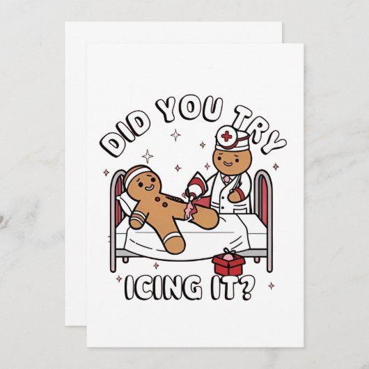 Heb je geprobeerd om het te gebruiken Gingerbread  Kaart (Voorkant / Achterkant)