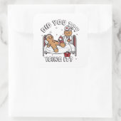 Heb je geprobeerd om het te gebruiken Gingerbread  Vierkante Sticker (Tas)