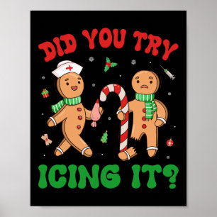Heb je geprobeerd om het te ijsmen Retro Christmas Poster