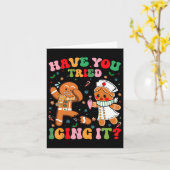 Heb je geprobeerd om het te snijden Kerstmis peper Kaart (Gele Bloem)