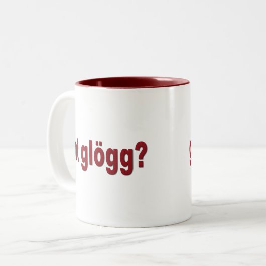 Heb je glogg? Funny Scandinavian Tweekleurige Koffiemok (Voorkant links)