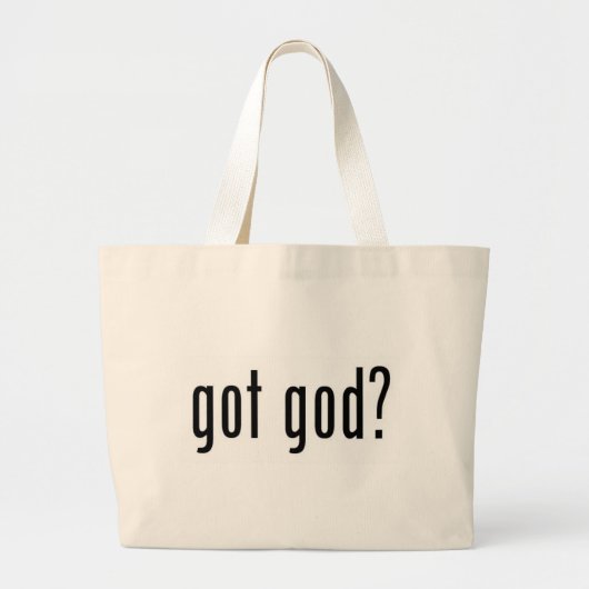 Heb je god ? grote tote bag (Voorkant)