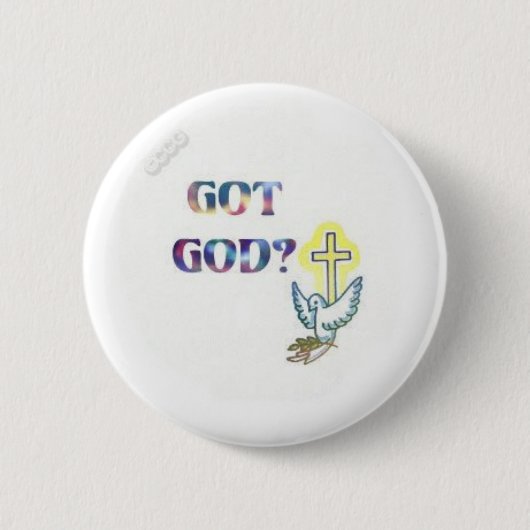 Heb je God? Knoop Ronde Button 5,7 Cm (Voorkant)