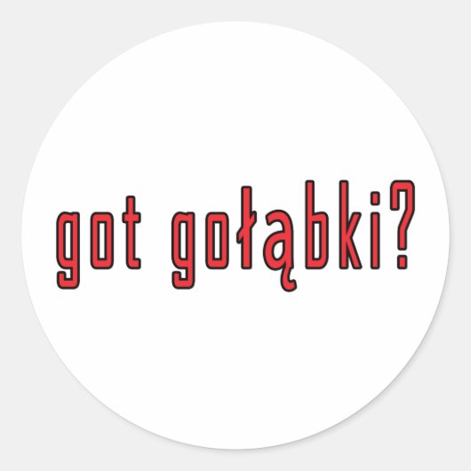 Heb je golabki ? ronde sticker (Voorkant)