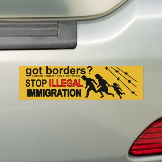Heb je grenzen? Illegale Bumpersticker voor immigr (Op auto)