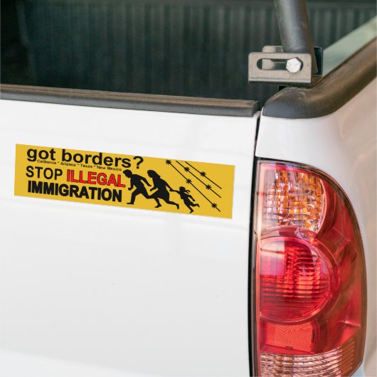 Heb je grenzen? Illegale Bumpersticker voor immigr (Op Truck)