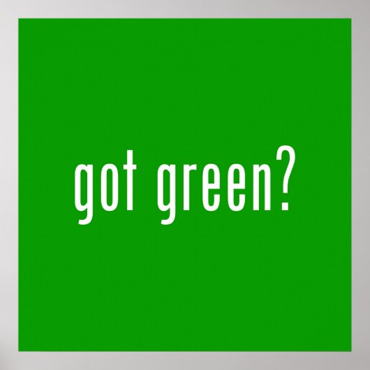 Heb je groen? Poster (Voorkant)