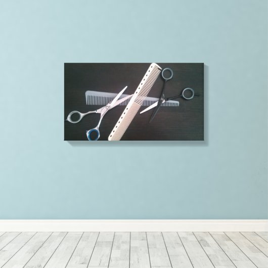 HEB JE HAAR?? CANVAS AFDRUK (Insitu (Houten vloer))