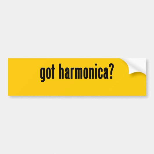 Heb je harmonica? bumpersticker (Voorkant)