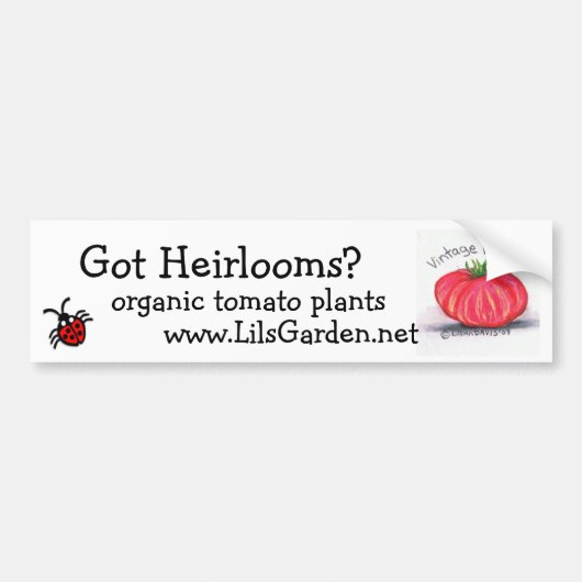 Heb je Heirlooms? Bumpersticker (Voorkant)