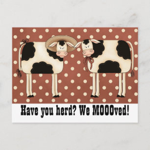 Heb je Herd? We hebben gebeten. koppel Cute COW Briefkaart