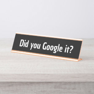Heb je het gegoogled leuk cadeau voor collega Gen  Bureau Naambordje