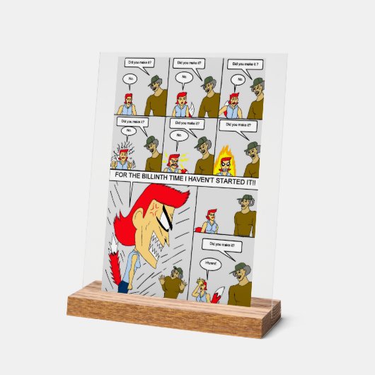 Heb je het gehaald? acryl bord (Hoek)