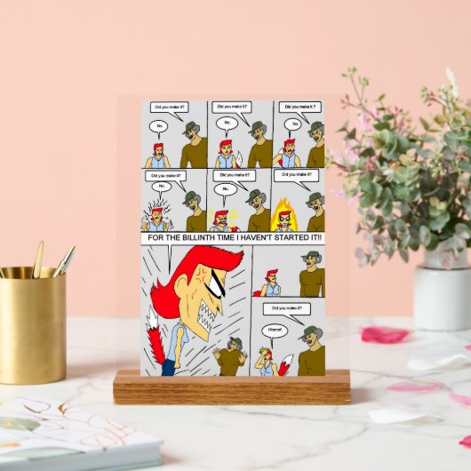 Heb je het gehaald? acryl bord (Huwelijk)