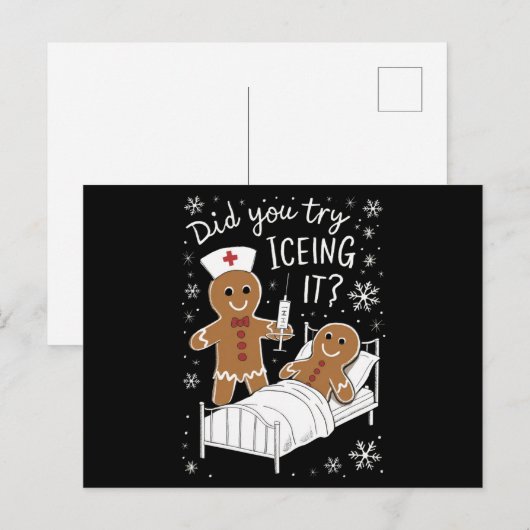 Heb je het geprobeerd met een kerstkoekje van scho feestdagenkaart (Voorkant / Achterkant)