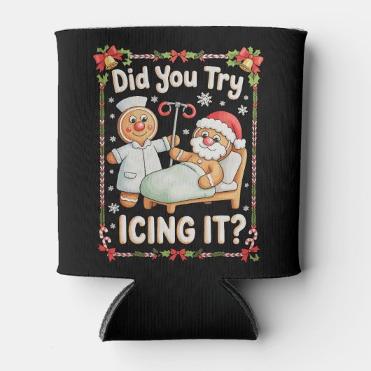 Heb je het geprobeerd met kerst peperkoek Xmas? Blikjeskoeler (Voorkant)