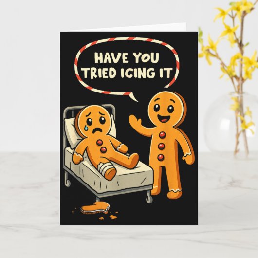 Heb je het geprobeerd om het te glaceren Kerstverp Kaart (Gele Bloem)