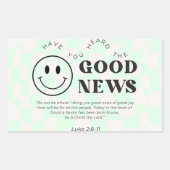 Heb je het goede nieuws gehoord Christelijke Stick Rechthoekige Sticker (Voorkant)