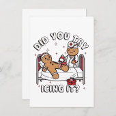 Heb je het met ijs behandeld, gemberbrood-verpleeg kaart (Voorkant / Achterkant)