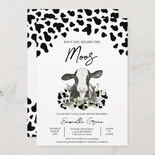 Heb je het Moos Baby shower al gehoord? Kaart (Voorkant / Achterkant)