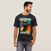 Heb je het over 'Journaling' Zwarte Kat T-shirt (Voorkant volledig)