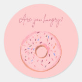 "Heb je honger?" Donut Sticker 🍩💞 (Voorkant)
