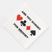 Heb je honger naar Bridge? Vier kaarteenheden Servet (Hoek)