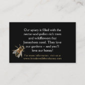 Heb je honing? Gouden druppels Realistische Bee Bl Visitekaartje (Achterkant)