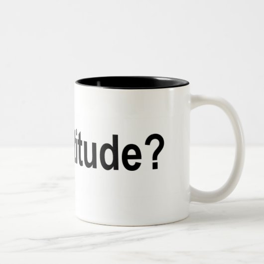 Heb je hoogte? tweekleurige koffiemok (Rechts)